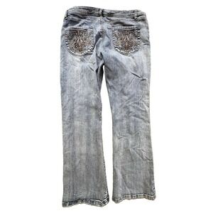 Apollo Jeans Y2K Low Rise Bootcut Jeans Embroidered Light Wash Women's 11/12